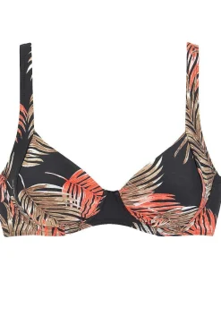 LASCANA Underwire-Palm Print Underwire Bikini Top