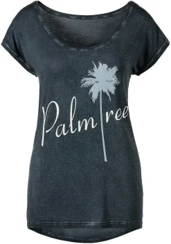 LASCANA Short Sleeve Tops-Palm Tree Print Top