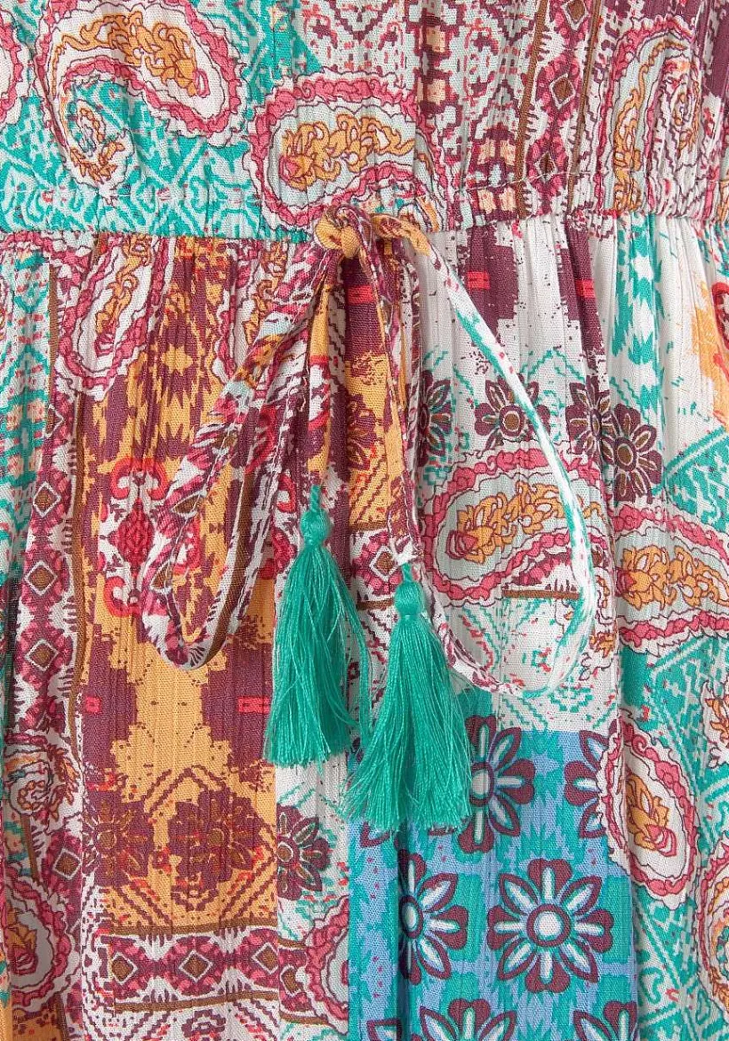LASCANA Sundresses-Patchwork Print V-Neck Dress
