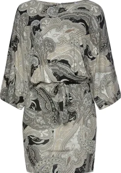 LASCANA Short Dresses-Patterned Cold Shoulder Dress