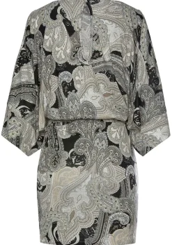 LASCANA Short Dresses-Patterned Cold Shoulder Dress