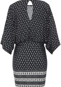 LASCANA Short Dresses-Patterned Cold Shoulder Dress