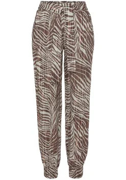LASCANA Pants-Patterned Tie Waist Jogger Pants