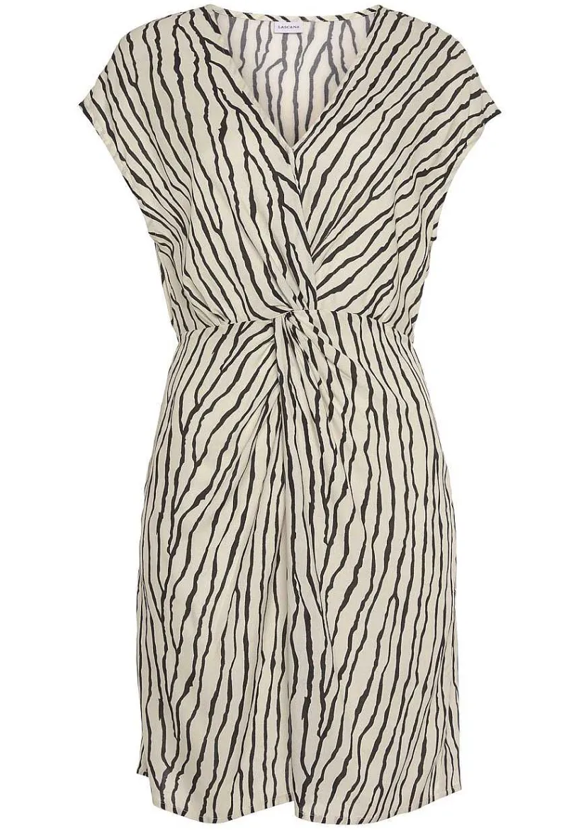 LASCANA Short Dresses-Patterned Twist Front Dress