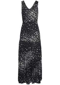 LASCANA Maxi Dresses-Patterned V-Neck Maxi Dress