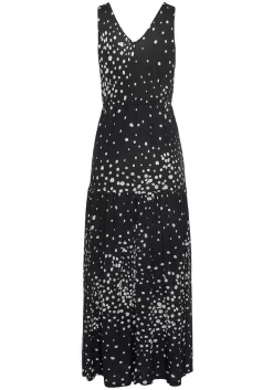LASCANA Maxi Dresses-Patterned V-Neck Maxi Dress