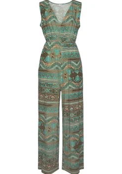 LASCANA Jumpsuits-Patterned Wide Strap Jumpsuit