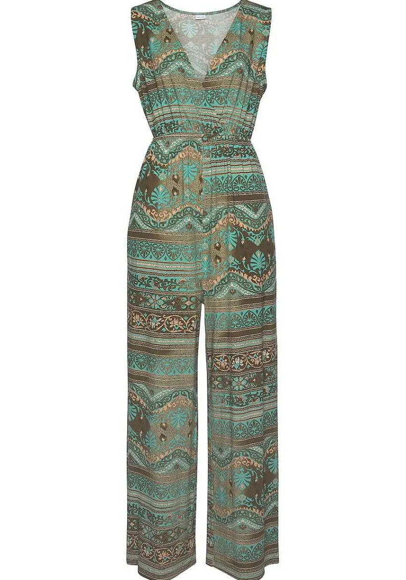 LASCANA Jumpsuits-Patterned Wide Strap Jumpsuit
