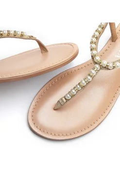 LASCANA Sandals-Pearl Bead Accent Sandals