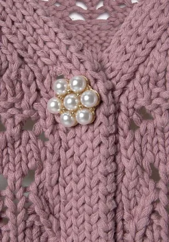 LASCANA Cardigans-Pearl Button Crochet Cardigan