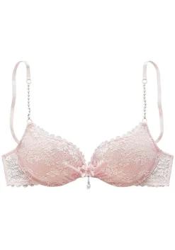 LASCANA D+ Bras-Pearl Strap Lace Push Up Bra