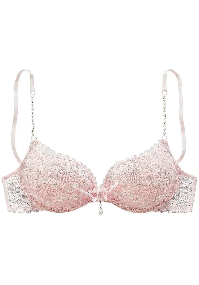 LASCANA D+ Bras-Pearl Strap Lace Push Up Bra