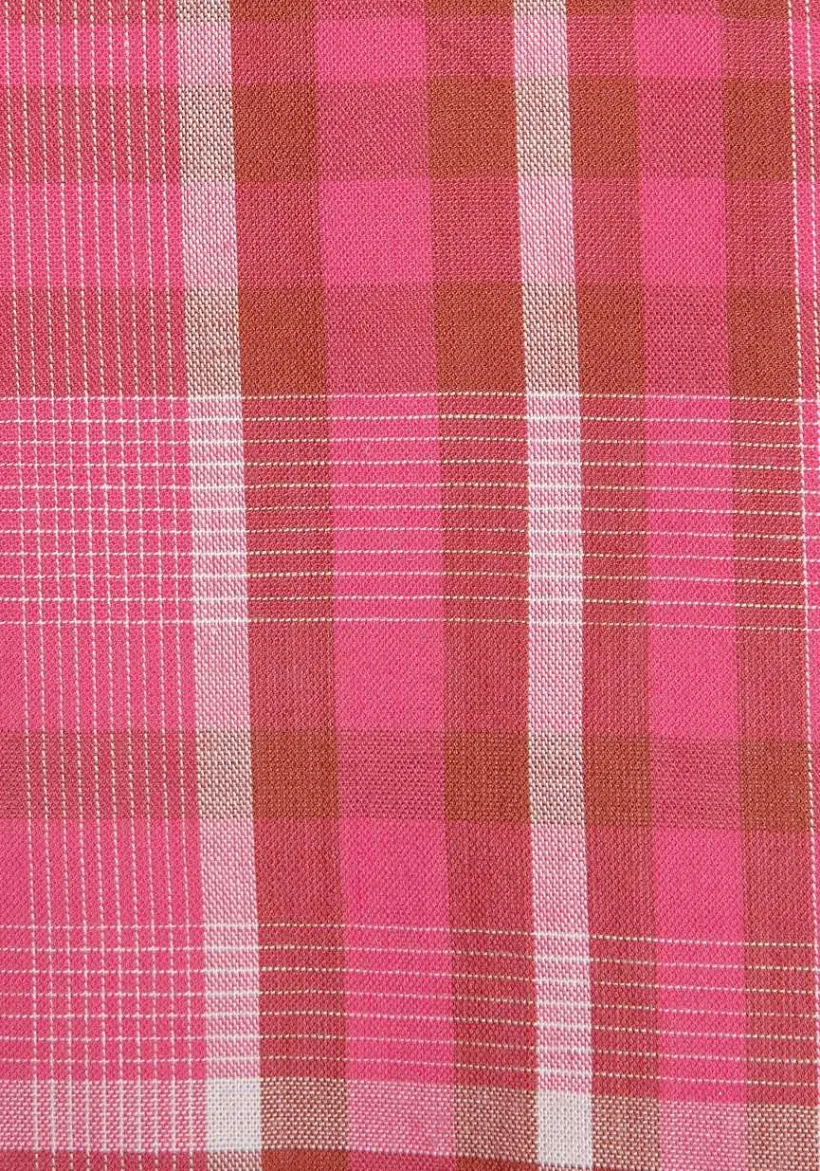 LASCANA Blouses-Plaid Ruffle Detail Blouse