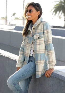 LASCANA Jackets-Plaid Shirt Jacket