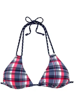 LASCANA Triangle-Plaid Triangle Bikini Top