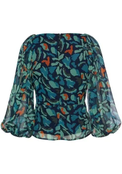 LASCANA Blouses-Pleated Balloon Sleeve Blouse