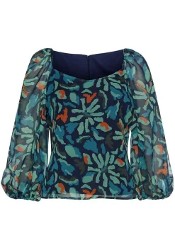 LASCANA Blouses-Pleated Balloon Sleeve Blouse