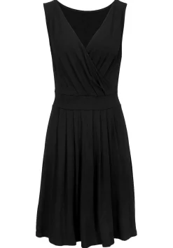 LASCANA Short Dresses-Pleated V-Neck Dress