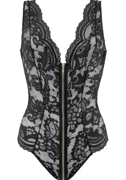 LASCANA Teddies & Corsets-Plunge Zipper Detail Teddy