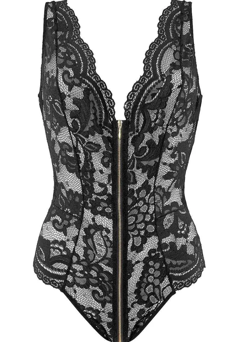 LASCANA Teddies & Corsets-Plunge Zipper Detail Teddy