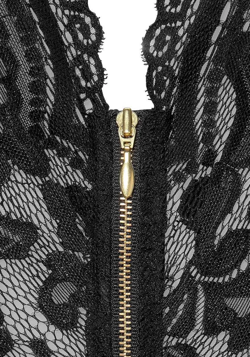 LASCANA Teddies & Corsets-Plunge Zipper Detail Teddy