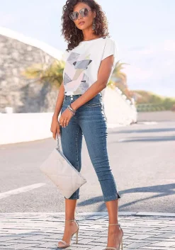 LASCANA Pants-Pocket Detail Capri Jeans