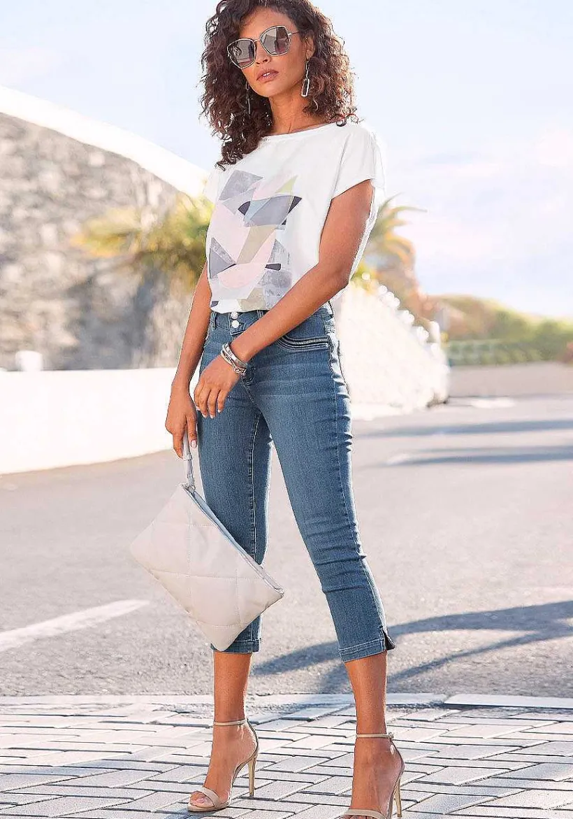 LASCANA Pants-Pocket Detail Capri Jeans
