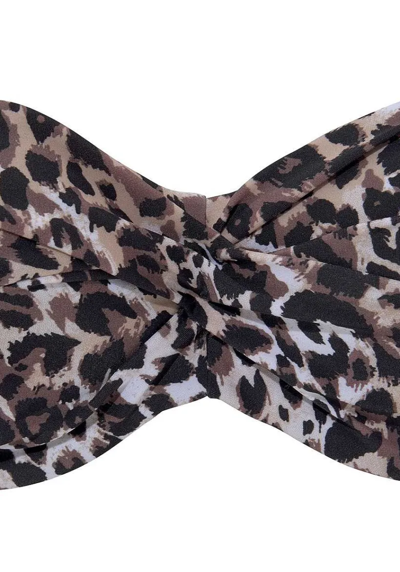 LASCANA Bandeau-Print Bandeau Bikini Top