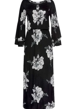 LASCANA Fall Dresses-Print Cold Shoulder Maxi Dress