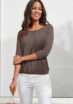 LASCANA Long Sleeve Tops-Printed 3/4 Sleeve Top