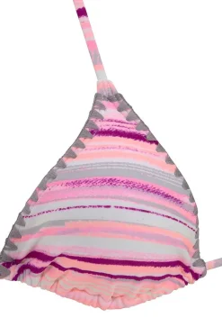 LASCANA Triangle-Printed Crochet Triangle Bikini Top
