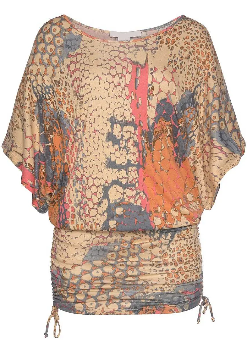 LASCANA Short Dresses-Printed Drawstring Dress