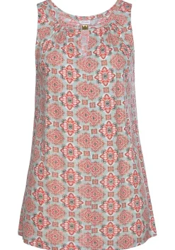 LASCANA Sleeveless Tops-Printed Keyhole Neckline Top