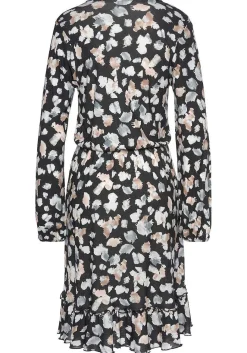 LASCANA Fall Dresses-Printed Long Sleeve V-Neck Dress