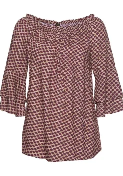LASCANA Long Sleeve Tops-Printed Off Shoulder Top