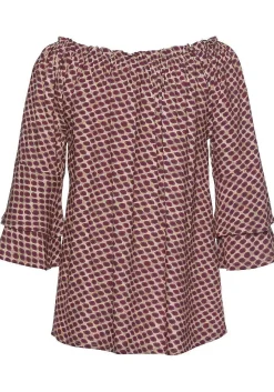 LASCANA Long Sleeve Tops-Printed Off Shoulder Top