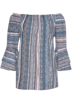 LASCANA Long Sleeve Tops-Printed Off Shoulder Top