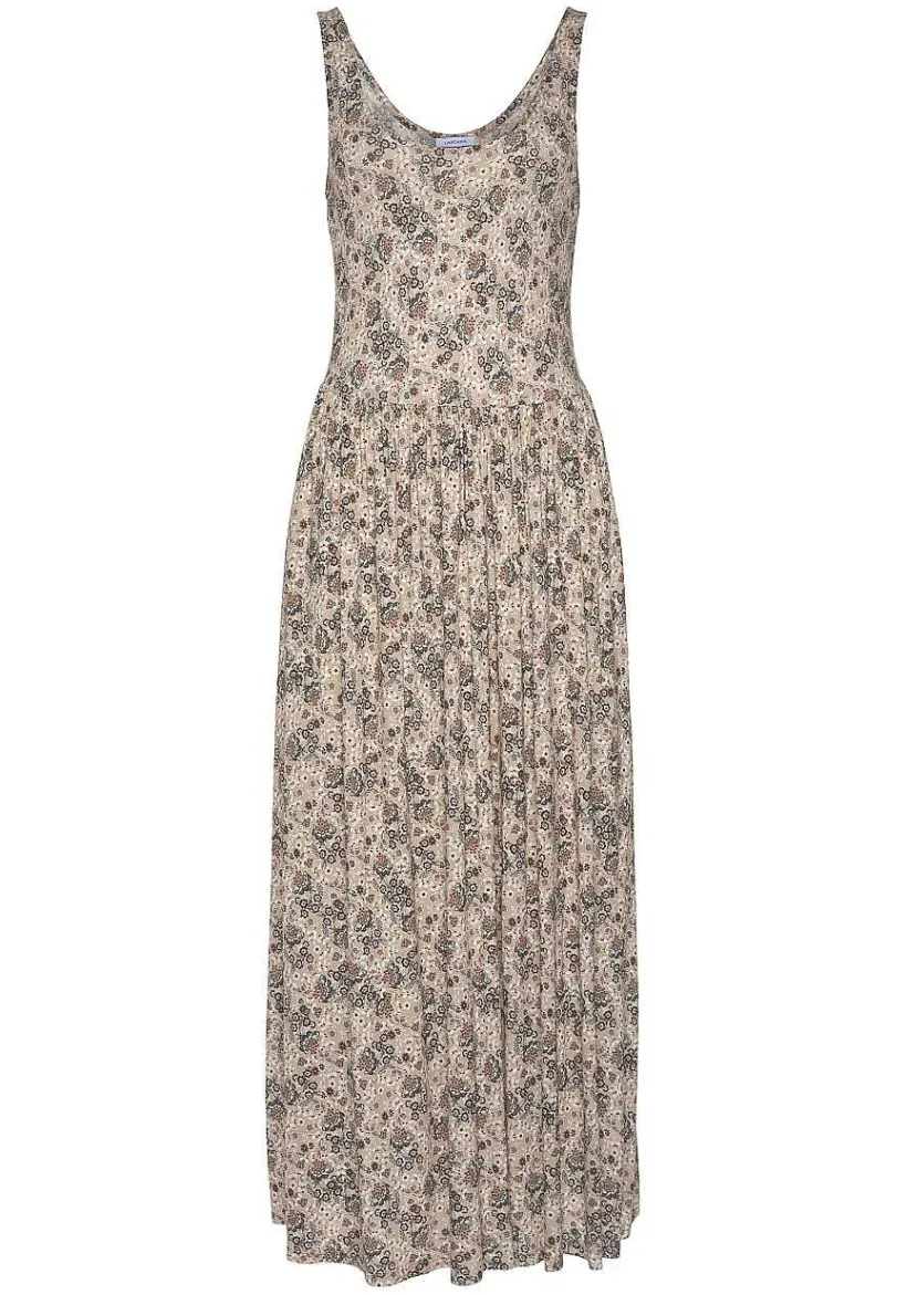 LASCANA Midi Dresses-Printed Scoop Neck Dress