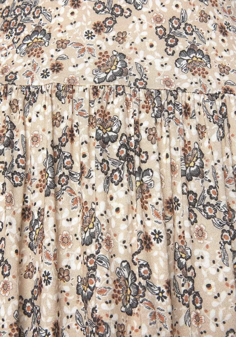 LASCANA Midi Dresses-Printed Scoop Neck Dress