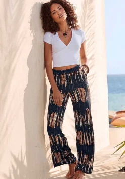 LASCANA Pants-Printed Straight Leg Pants