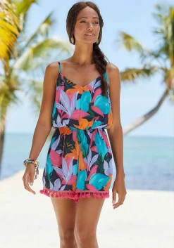 LASCANA Rompers-Printed Tassel Trim Romper