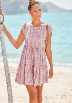 LASCANA Short Dresses-Printed Tie Back Dress