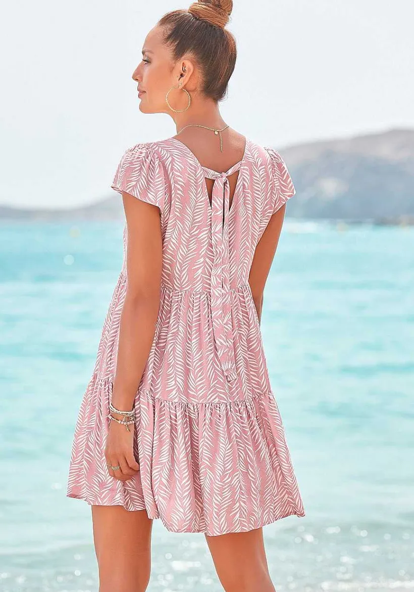 LASCANA Short Dresses-Printed Tie Back Dress