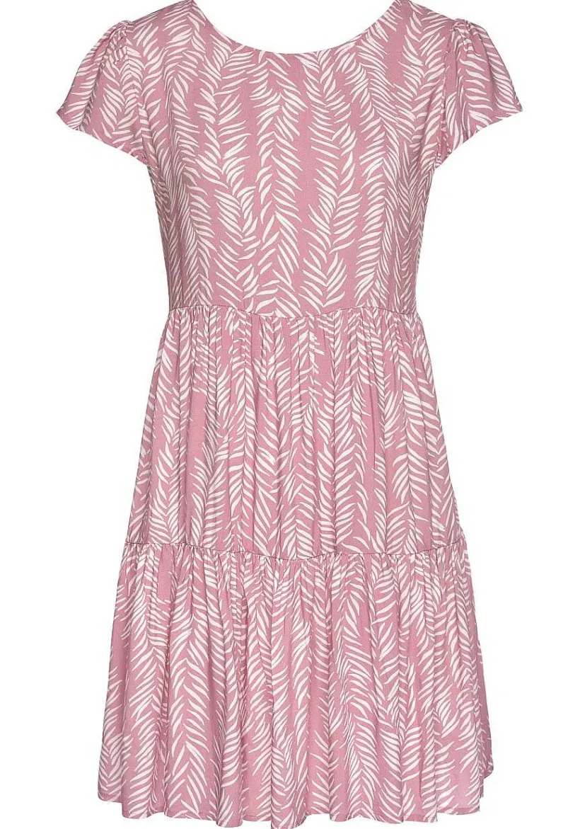 LASCANA Short Dresses-Printed Tie Back Dress