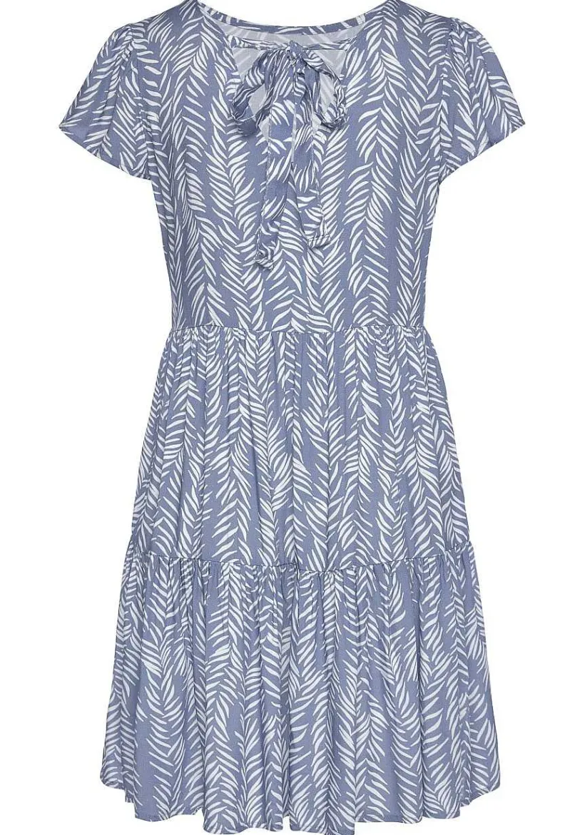 LASCANA Short Dresses-Printed Tie Back Dress