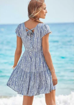 LASCANA Short Dresses-Printed Tie Back Dress