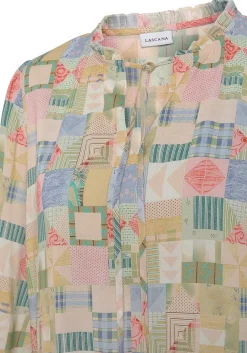 LASCANA Blouses-Printed Tie Neck Blouse
