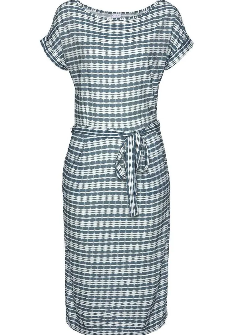 LASCANA Short Dresses-Printed Tie Waist Dress