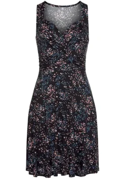 LASCANA Short Dresses-Printed V-Neck Dress