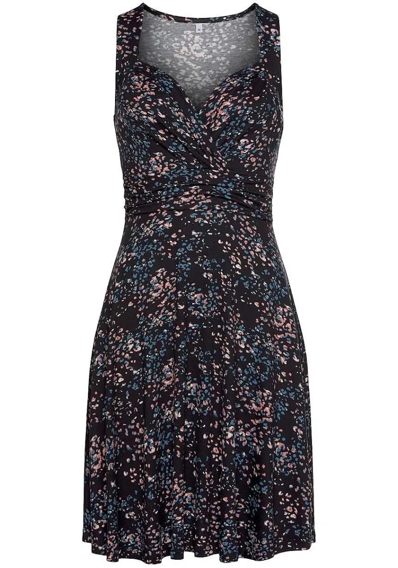LASCANA Short Dresses-Printed V-Neck Dress